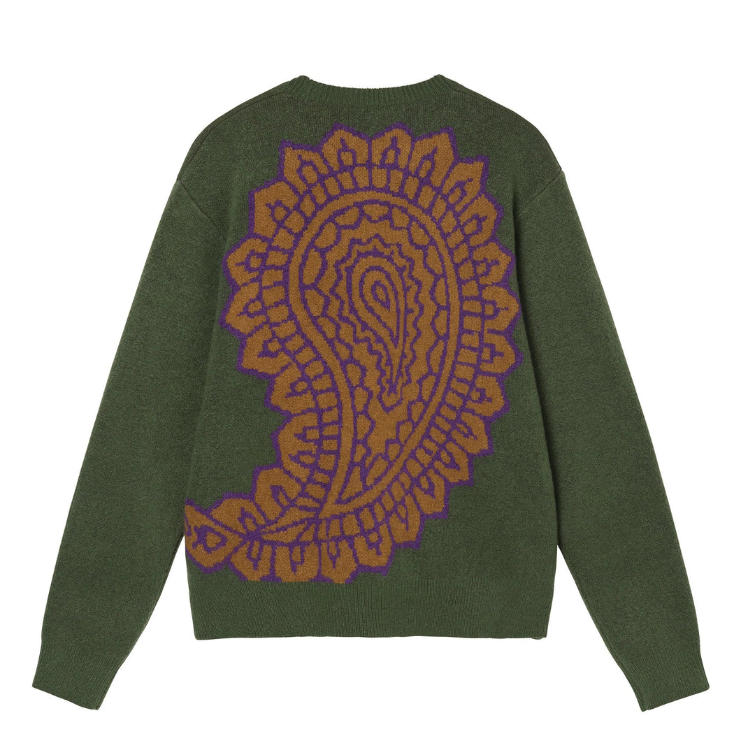 Stussy Paisley Sweater - Green – Ninetimes Skateshop