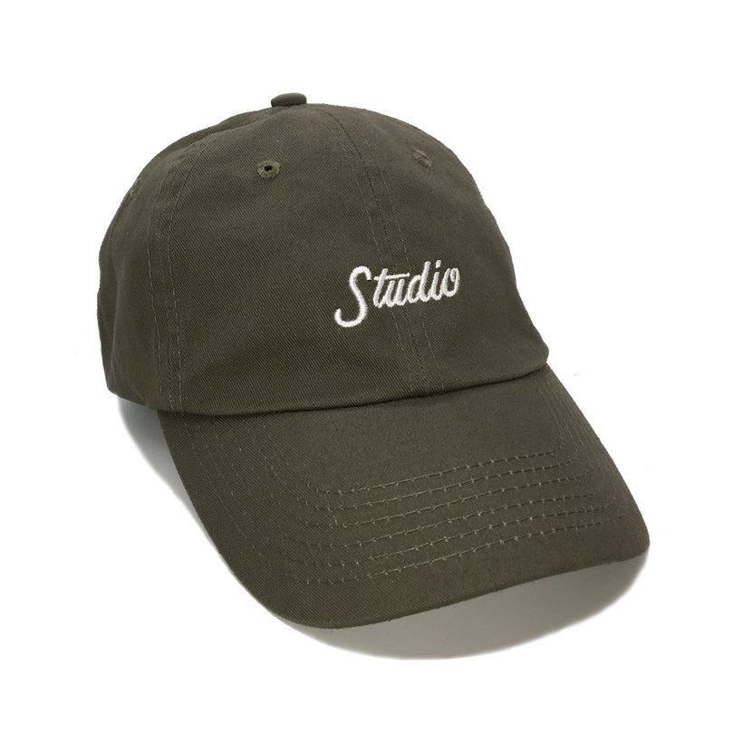 Studio Small Script 6 Panel Hat - Olive