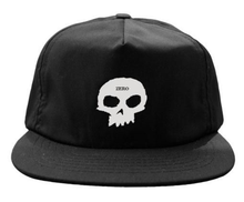 Load image into Gallery viewer, Zero Single Skull Hat - Black