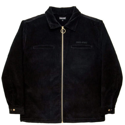Pass-Port Cord Zip Up Jacket - Black