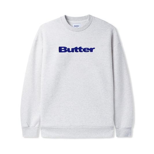 Butter Goods Chenille Logo Crewneck - Ash Grey