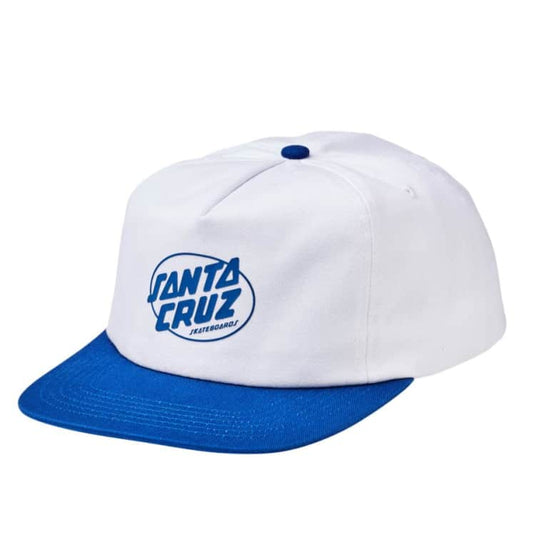 Santa Cruz Club Oval Dot Snapback - White/Blue