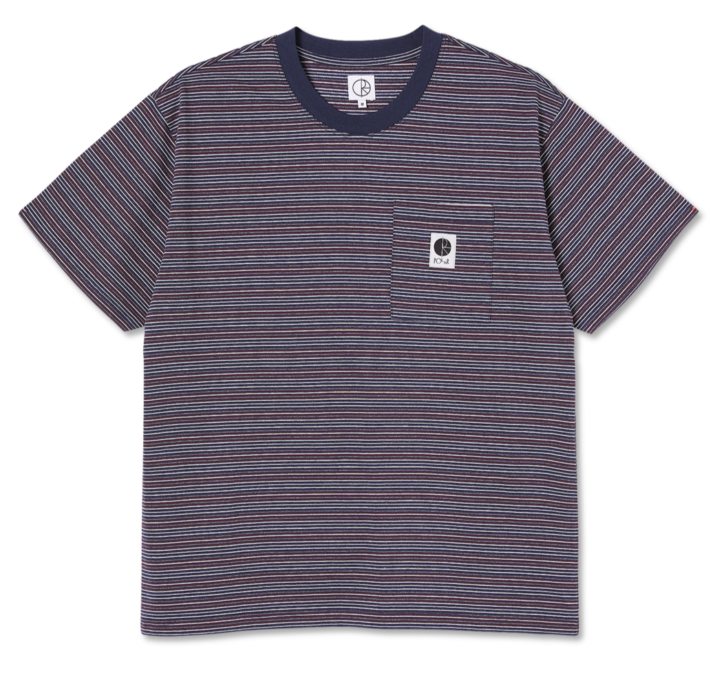 Polar Stripe Pocket Tee - Navy