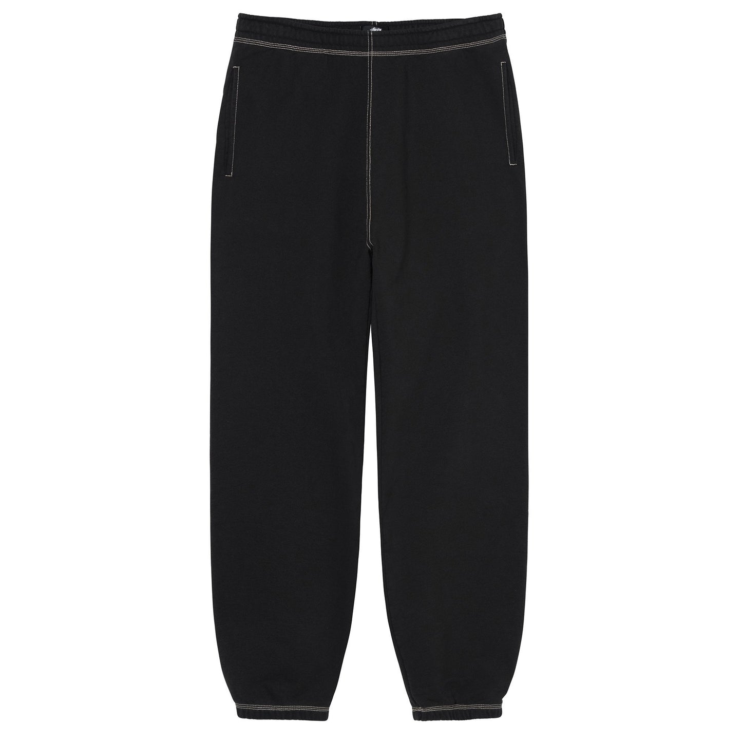 Stussy Contrast Stitch Label Sweatpant - Black