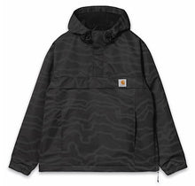 Load image into Gallery viewer, Carhartt WIP Nimbus Pullover Jacket Deep Freeze Print - Black/Reflective Black