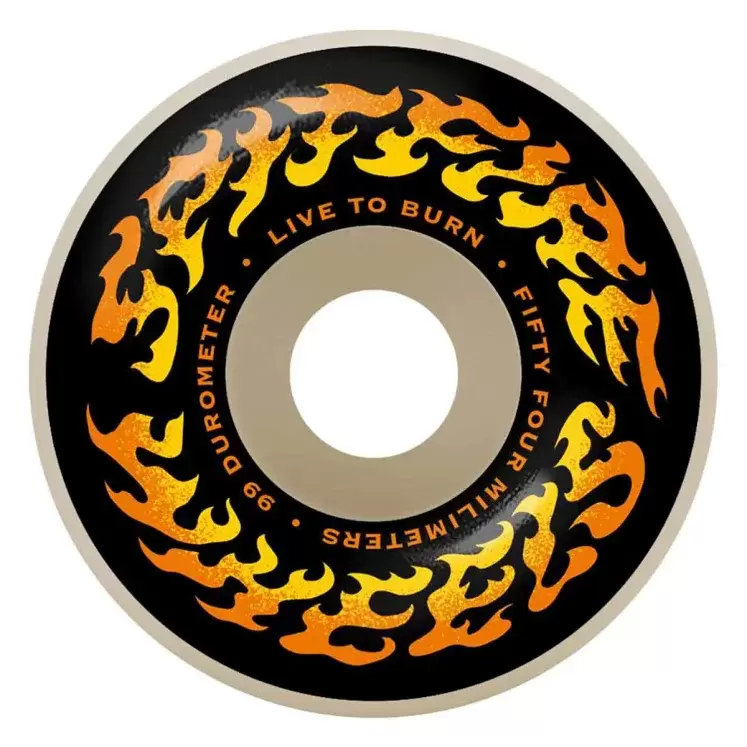 Spitfire Classic Torched Script Wheels - 99D 52mm