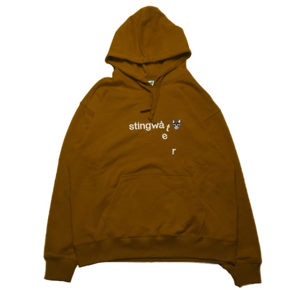 Stingwater Classic Melting Logo And Skull Patch Hoodie - Brown