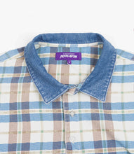 Load image into Gallery viewer, Fucking Awesome Printed Plaid Shirt - White/Blue