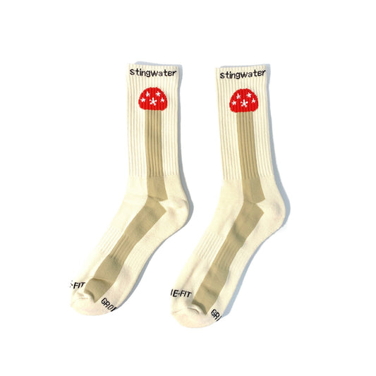 Stingwater Groeing Mushroom Sock - Bone White