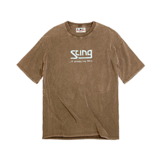 Stingwater It Stings The Face Tee - Acid Wash Brown