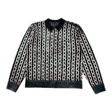 Load image into Gallery viewer, Stingwater Jacquard Chain Collared Half-Zip Sweater - Black