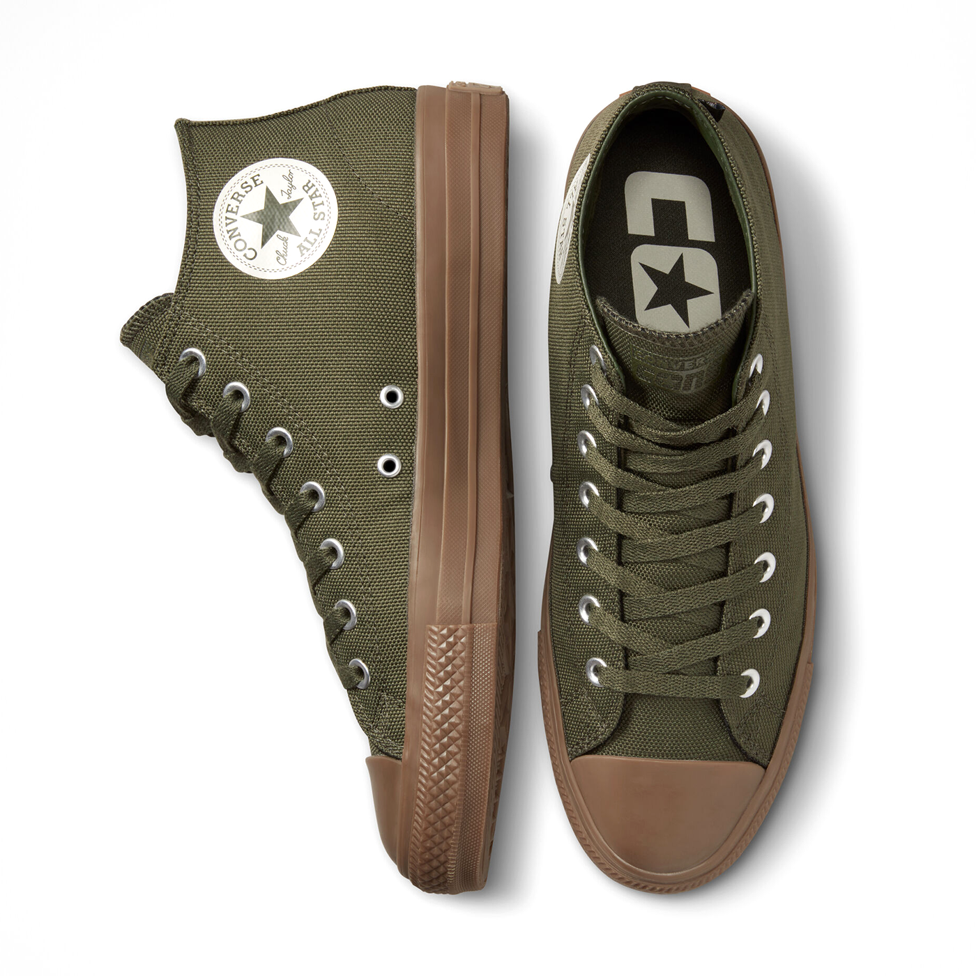 Converse CTAS Pro Mid Cordura Canvas - Cargo Khaki/Egret/Dark Gum