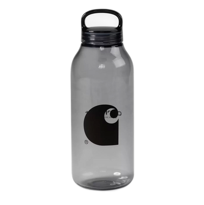 Carhartt WIP Logo Water Bottle - Smoke