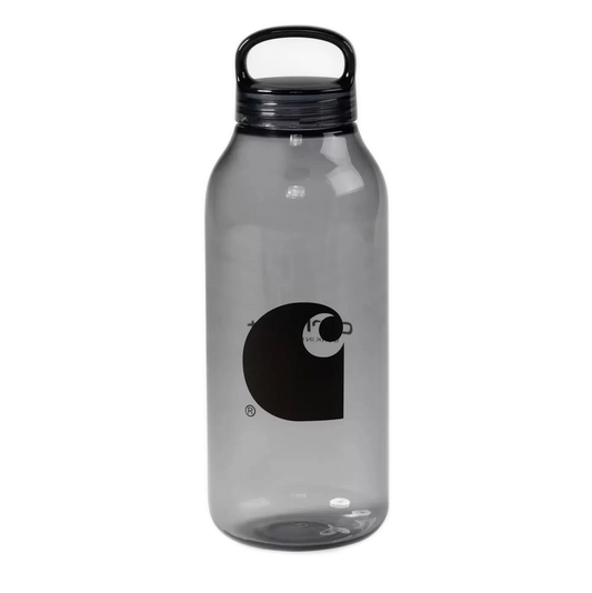 Carhartt WIP Logo Water Bottle - Smoke