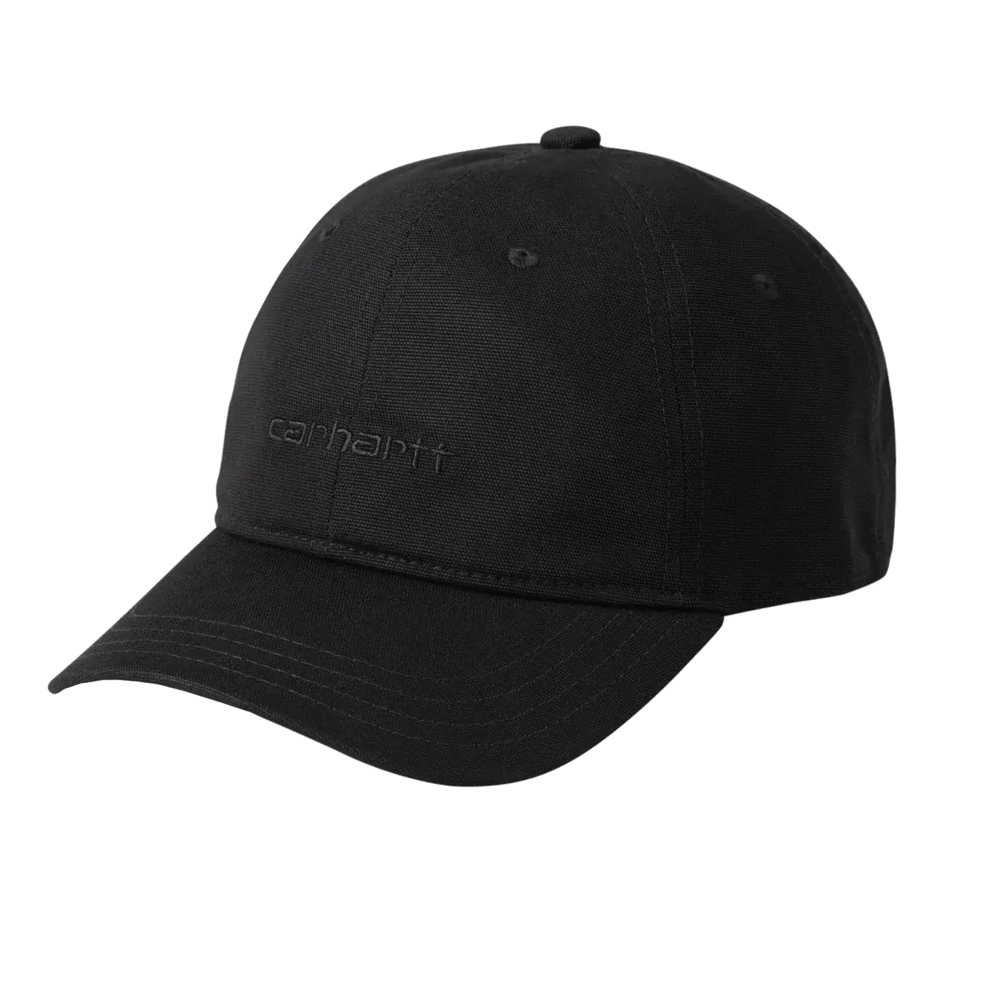 Carhartt WIP Canvas Script Cap - Black/Black