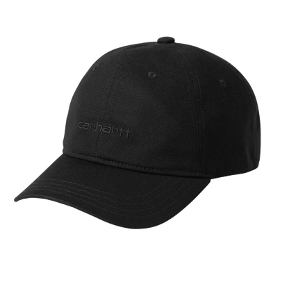 Carhartt WIP Canvas Script Cap - Black/Black