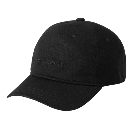 Carhartt WIP Canvas Script Cap - Black/Black