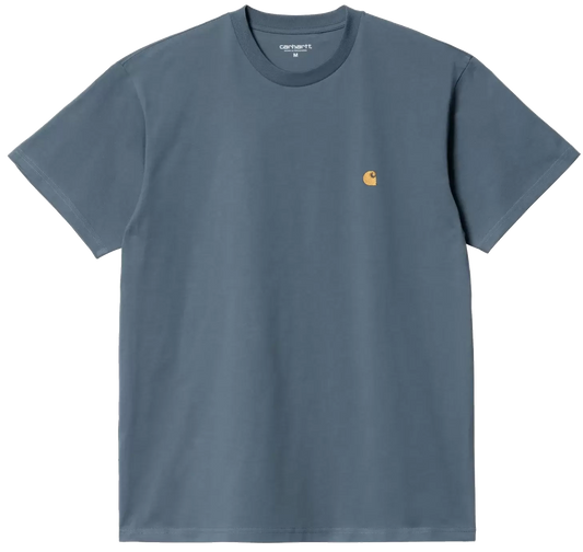 Carhartt WIP Chase Tee - Storm Blue/Gold