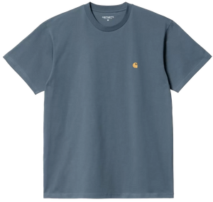 Carhartt WIP Chase Tee - Storm Blue/Gold
