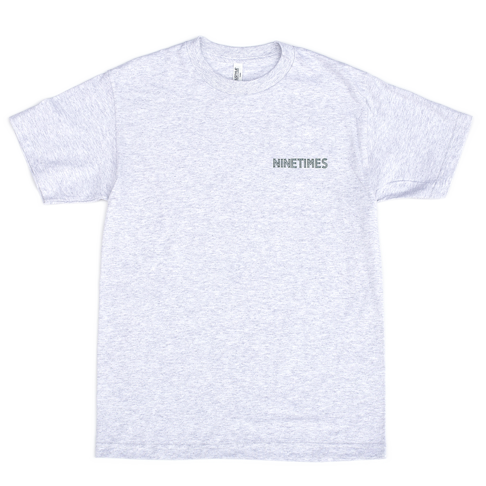 Ninetimes OG Logo Tee - Ash/Forest Green