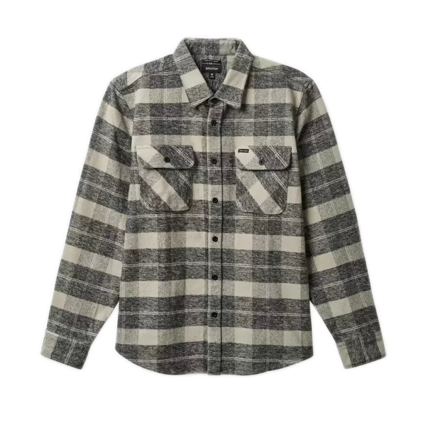 Brixton Bowery Heavy Weight Flannel - Black/Charcoal