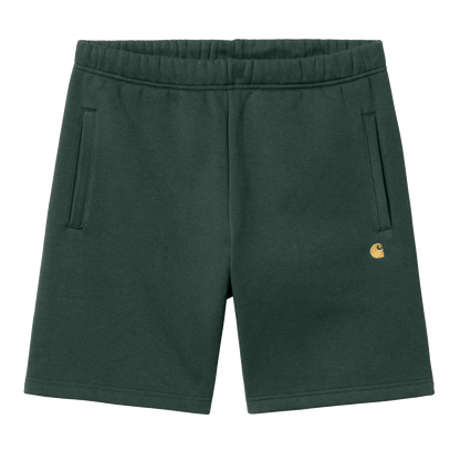 Carhartt WIP Chase Sweat Short - Juniper/Gold