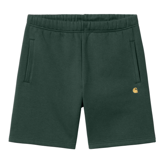 Carhartt WIP Chase Sweat Short - Juniper/Gold