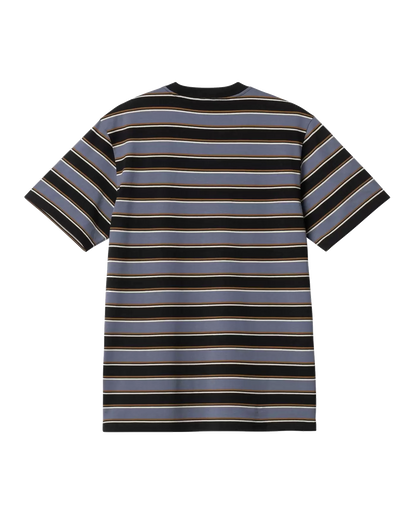 Carhartt WIP Leone Stripe Tee - Bluefin