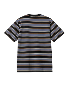 Carhartt WIP Leone Stripe Tee - Bluefin