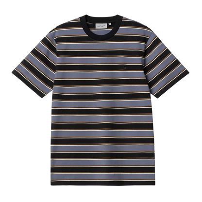 Carhartt WIP Leone Stripe Tee - Bluefin