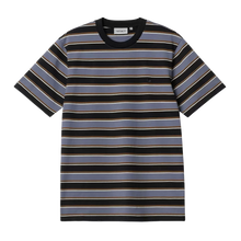 Load image into Gallery viewer, Carhartt WIP Leone Stripe Tee - Bluefin