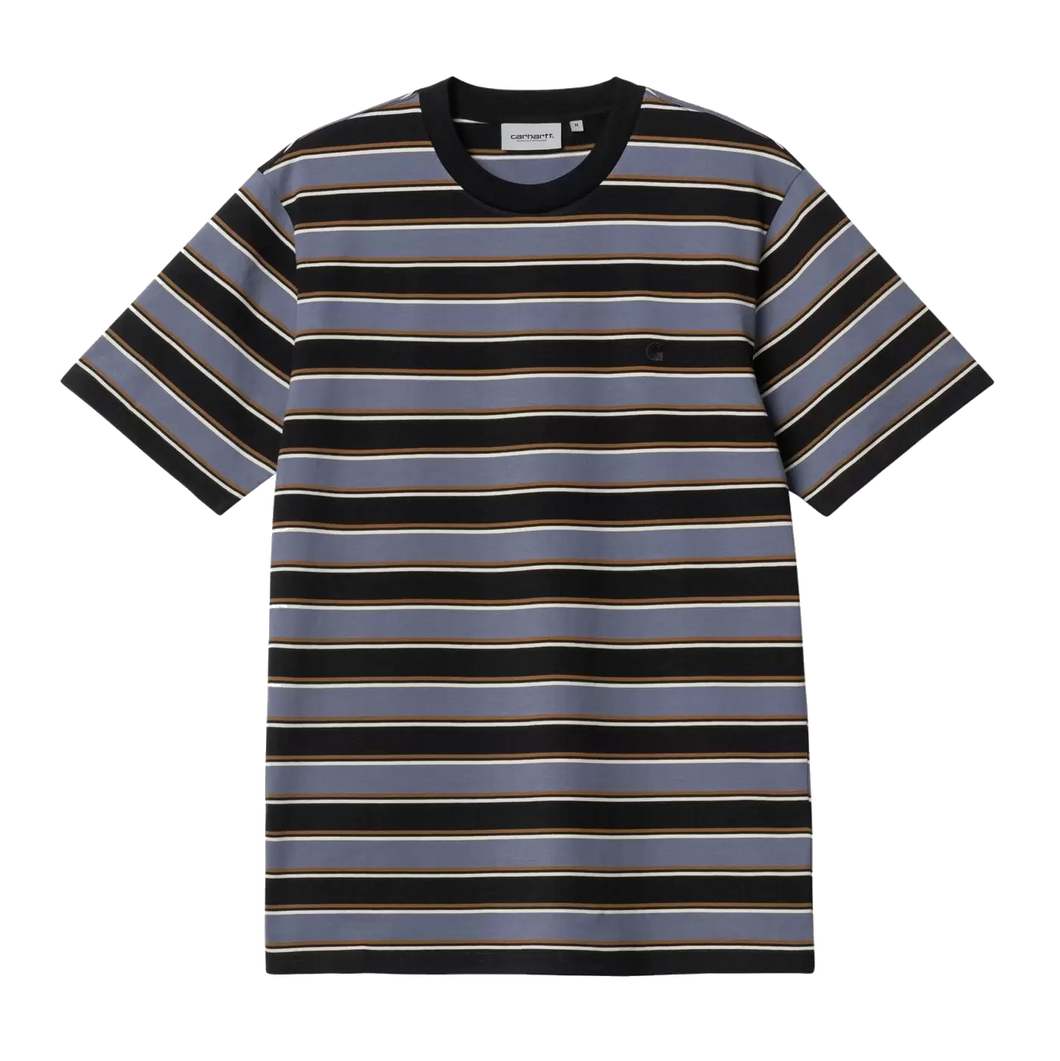 Carhartt WIP Leone Stripe Tee - Bluefin