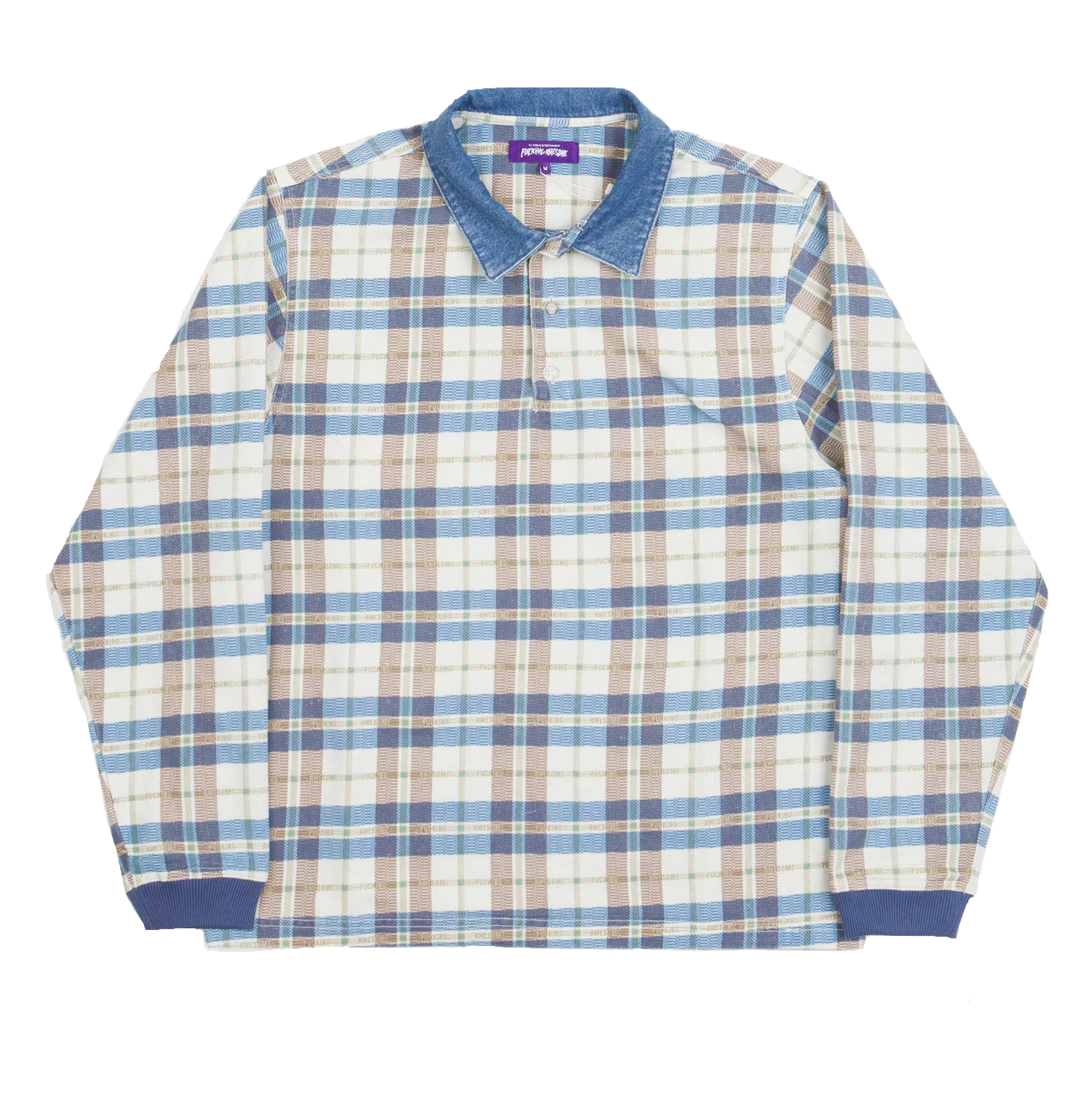 Fucking Awesome Printed Plaid Shirt - White/Blue