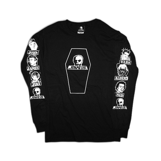 Skull Skates Dead Guys 1980s Longsleeve - Black