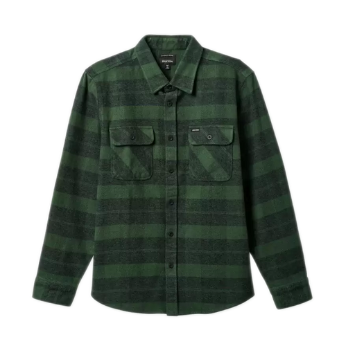 Brixton Bowery Heavy Weight Flannel - Forrest Green