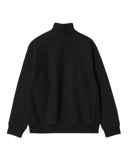 Carhartt WIP Half Zip American Script Sweatshirt - Black