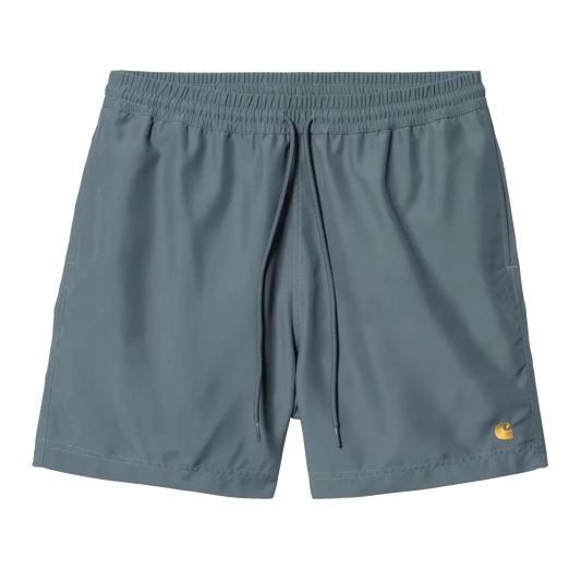 Carhartt WIP Chase Swim Trunks - Storm Blue/Gold