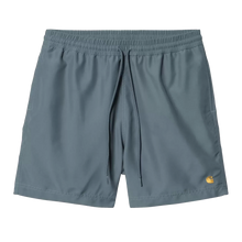 Load image into Gallery viewer, Carhartt WIP Chase Swim Trunks - Storm Blue/Gold