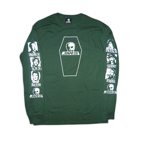 Skull Skates Dead Guys 2000s Longsleeve - Army