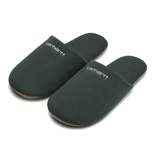 Carhartt WIP Script Embroidery Slippers - Hemlock Green