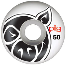 Load image into Gallery viewer, Pig Wheels Pig Head Conical Wheels - 101A 50mm White