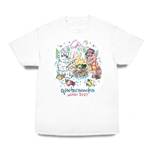 Quartersnacks Winter 2021 Airbrush Tee - White