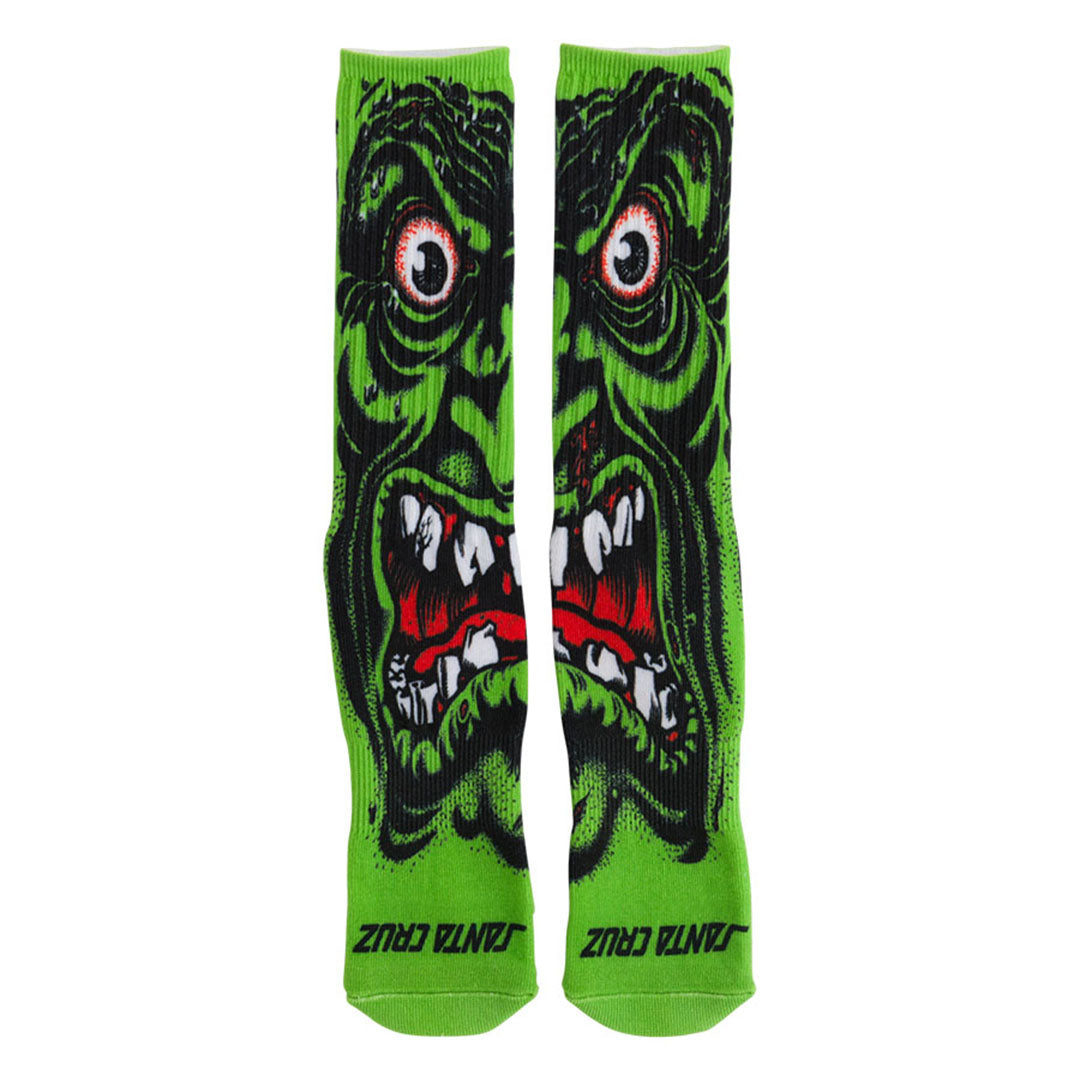 Santa Cruz Roskopp Face Crew Sock - Green