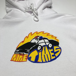 Ninetimes Fast Car Hoodie - White