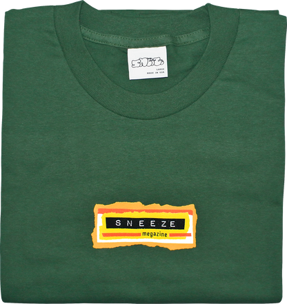 Sneeze Collage Tee - Forest Green