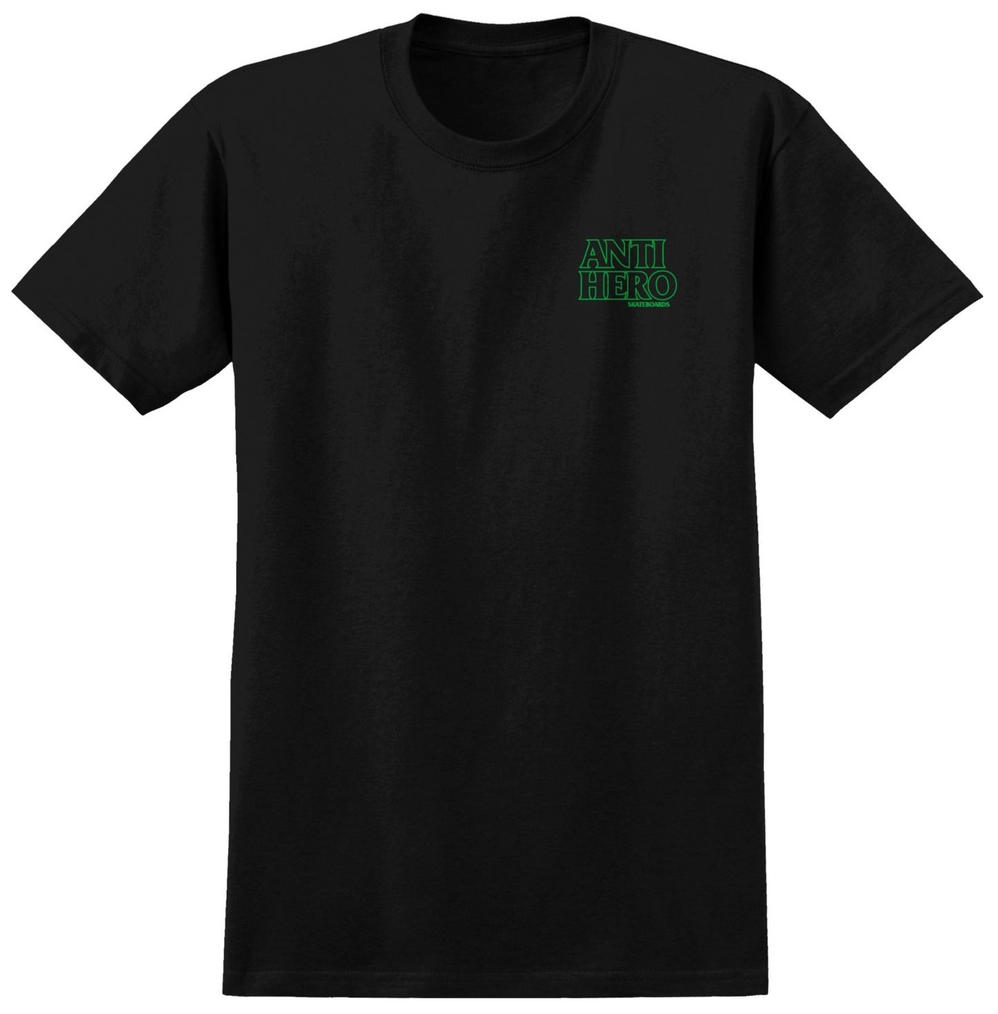 Antihero Lil Black Hero Outline Tee - Black/Green