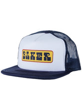Load image into Gallery viewer, Baker Semi Drunk Trucker Hat - White/Navy
