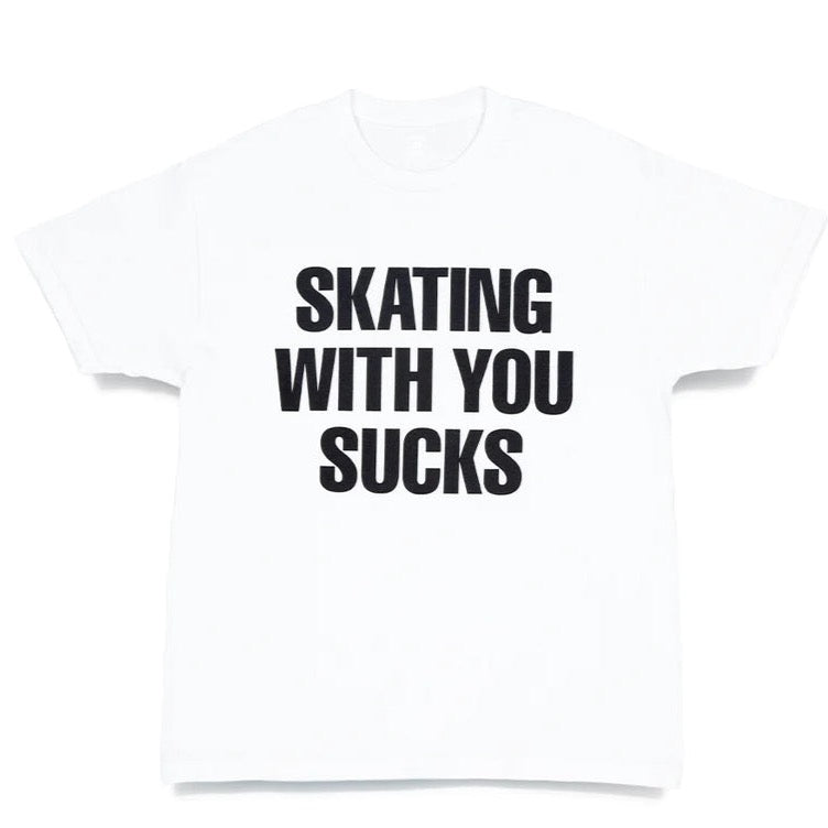 Quartersnacks Skating With You Sucks Tee - White