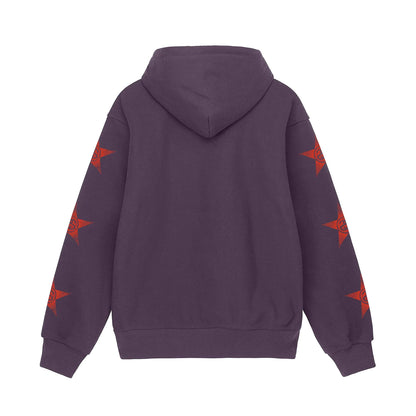 Stussy Stars Zip Hoodie - Grape