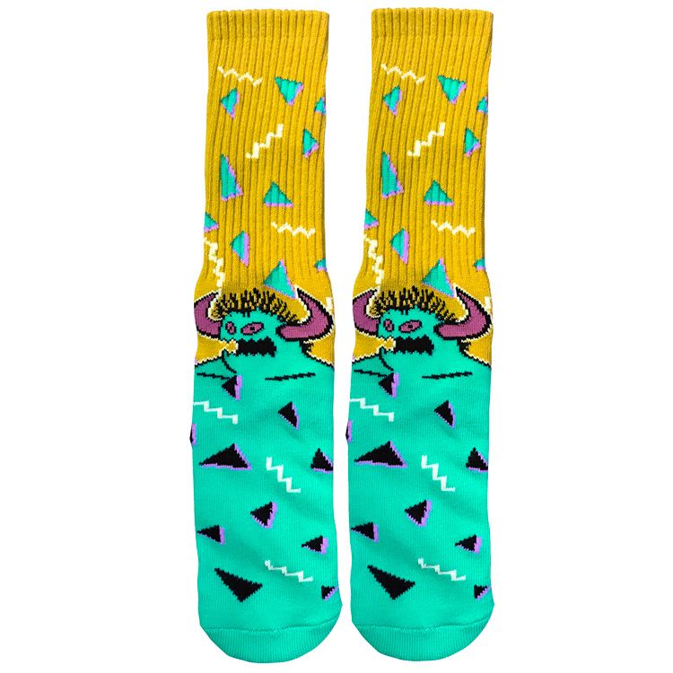 Toy Machine Stoner 80s Monster Socks - Yellow